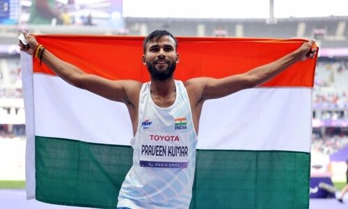 പാരാലിമ്പിക്സിൽ ഇന്ത്യക്ക് ആറാം സ്വർണം; ഹൈജമ്പിൽ ഏഷ്യൻ റെക്കോഡുമായി പ്രവീൺ കുമാർ പാരാലിമ്പിക്സിൽ ഇന്ത്യക്ക് ആറാം സ്വർണം; ഹൈജമ്പിൽ ഏഷ്യൻ റെക്കോഡുമായി പ്രവീൺ കുമാർ