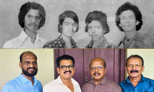 നാ​ൽ​വ​ർ സം​ഘ​ത്തി​ന്റെ സൗ​ഹൃ​ദ​ത്തി​ന് അ​മ്പ​താ​ണ്ടി​ന്റെ തി​ള​ക്കം