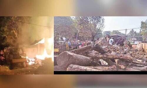 നെല്ലായയിൽ മരമില്ല് കത്തിനശിച്ചു നെല്ലായയിൽ മരമില്ല് കത്തിനശിച്ചു