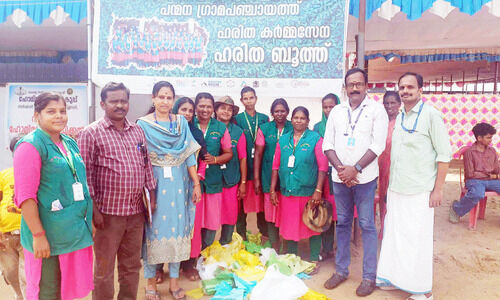 പരിശോധന ശക്തമാക്കി; പന്മന ഗ്രാമപഞ്ചായത്തിൽ നിരോധിത പ്ലാസ്റ്റിക് ഉൽപന്നം പി​ടി​കൂ​ടി
