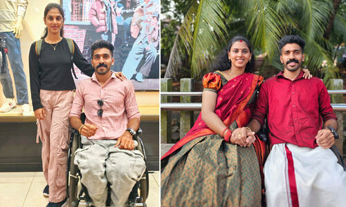 ‘‘നിങ്ങള്ക്കെന്നെ കെട്ടിക്കൂടെ’’ -വീൽചെയറിൽ കഴിയുന്ന ആർമിക്കാരനെ സ്വന്തമാക്കിയ ‘ആര്മി ഗേളി’ന്റെ അപൂർവ പ്രണയകഥ ‘‘നിങ്ങള്ക്കെന്നെ കെട്ടിക്കൂടെ’’ -വീൽചെയറിൽ കഴിയുന്ന ആർമിക്കാരനെ സ്വന്തമാക്കിയ ‘ആര്മി ഗേളി’ന്റെ അപൂർവ പ്രണയകഥ