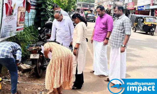 പ​ത്തി​രി​പ്പാ​ല-​കോ​ങ്ങാ​ട് റോ​ഡി​ൽ ന​ട​പ്പാ​ത നി​ർ​മി​ക്കാ​ൻ ന​ട​പ​ടി