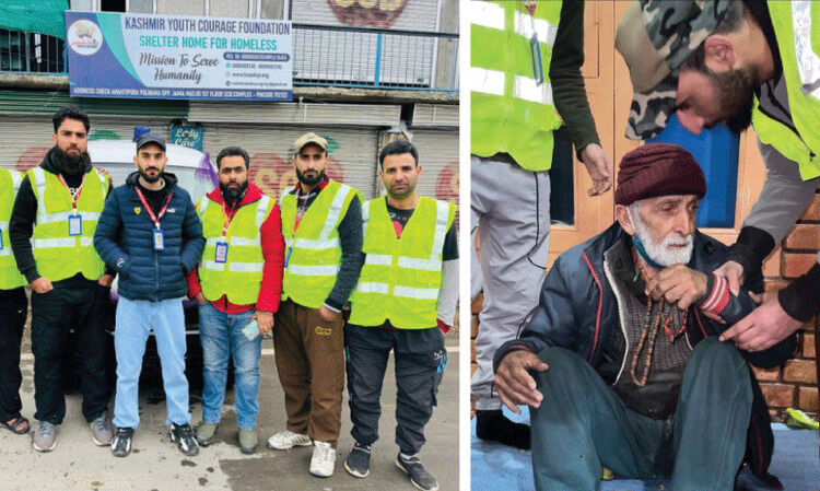 കശ്മീരിലെ ഭവനരഹിതരെ സംരക്ഷിക്കാൻ 600 വളന്‍റിയർമാരെ അണിനിരത്തിയിരിക്കുകയാണ് ഈ 22കാരൻ