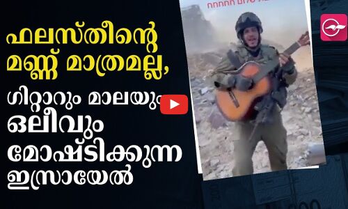 ഫലസ്തീന്റെ മണ്ണ് മാത്രമല്ല, ഗിറ്റാറും മാലയും ഒലീവും മോഷ്ടിക്കുന്ന ഇസ്രായേൽ