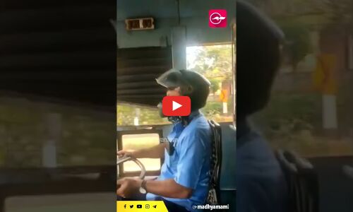 ഹർത്താലിൽ ഹെല്‍മറ്റ് ധരിച്ച് ബസ് ഓടിച്ച് കെ.എസ്.ആര്‍.ടി.സി ഡ്രൈവര്‍