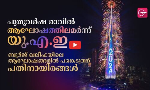 പുതുവർഷ രാവിൽ ആഘോഷത്തിലമർന്ന്​ യു.എ.ഇ; ബുർജ്​ ഖലീഫയിലെ ആഘോഷങ്ങളിൽ പ​ങ്കെടുത്ത് പതിനായിരങ്ങൾ