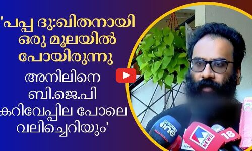 പപ്പ ദു:ഖിതനായി ഒരു മൂലയിൽ പോയിരുന്നു, അനിലിനെ ബി.ജെ.പി കറിവേപ്പില പോലെ വലിച്ചെറിയും