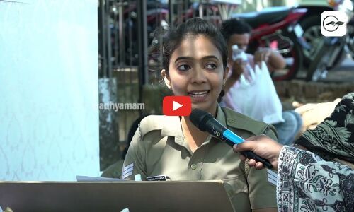 കലയാണ് ലഹരി...  ലഹരിക്കെതിരെ കാരിക്കേച്ചറുകൾ വരച്ച് കാക്കിയിട്ട ചിത്രകാരി