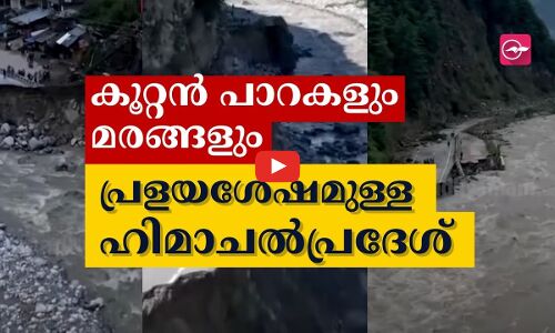 കൂറ്റൻ പാറകളും മരങ്ങളും; പ്രളയശേഷമുള്ള ഹിമാചൽപ്രദേശ്
