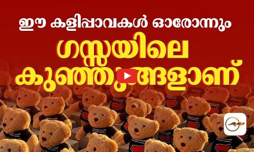 ഈ കളിപ്പാവകൾ ഓരോന്നും ഗസ്സയിലെ കുഞ്ഞുങ്ങളാണ്...