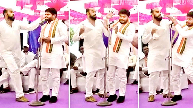 പ്രസംഗത്തിനിടെ ഹാർദിക്​  പ​ട്ടേലി​െൻറ​ മുഖത്തടിച്ചു