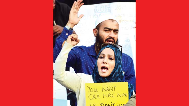 പൗ​ര​ത്വ ഭേ​ദ​ഗ​തി നി​യ​മ​ അ​നു​കൂല കാ​മ്പ​യി​ൻ: നി​ർ​ബ​ന്ധി​ച്ച്​ ഒ​പ്പു​ശേ​ഖ​ര​ണം; ബി.ജെ.പിക്കെതിരെ ജെ.എൻ.സി കോളജ്​ വിദ്യാർഥികളുടെ പ്രതിഷേധം