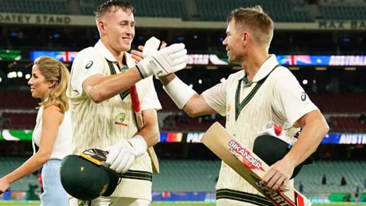 ഡേ-നൈറ്റിൽ മിന്നിക്കത്തി വാർണറും ലബുഷെയ്​നും