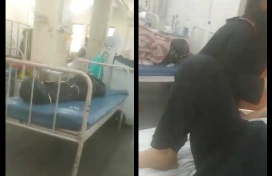 മുംബൈയിലെ കോവിഡ് വാര്‍ഡില്‍ രോഗിക്കിടയിൽ മൃതദേഹങ്ങളും  -വിഡിയോ