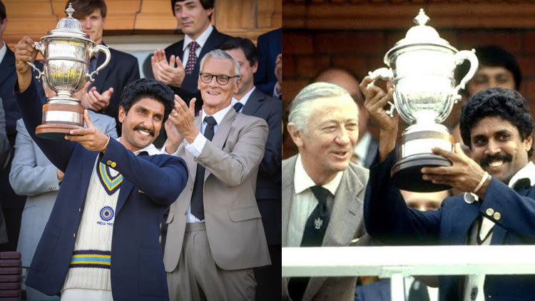 ലോർഡ്​സിന്‍റെ ബാൽക്കണിയിൽ ലോകകപ്പുമായി രൺവീർ സിങ്​