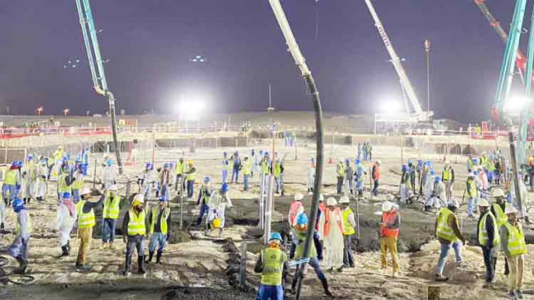 അബൂദബിയിൽ ക്ഷേത്രനിർമാണം തുടങ്ങി