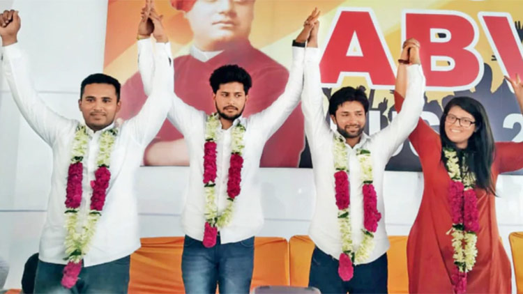 ഡ​ൽ​ഹി യൂ​നി​വേ​ഴ്​​സി​റ്റി തെ​ര​െ​ഞ്ഞ​ടു​പ്പ്:​ എ.​ബി.​വി.​പി​ക്ക്​ ജ​യം