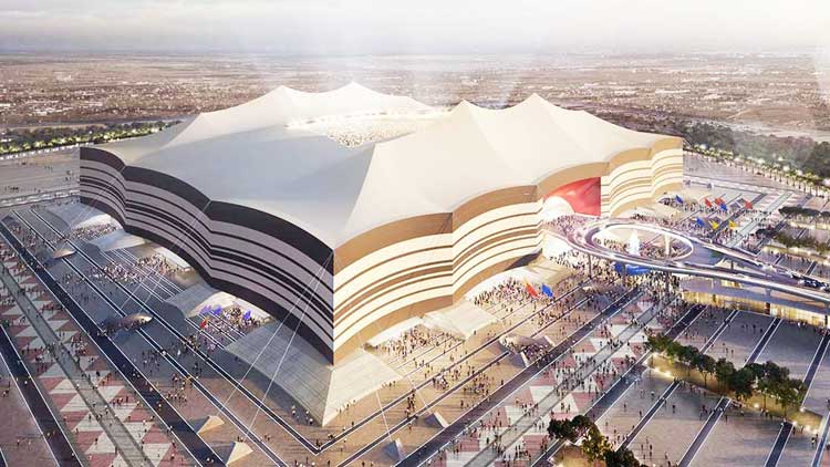 വീ​ണ്ടും റെ​ക്കോ​ർ​ഡ്; അ​ൽ ബ​യ്ത് സ്​​റ്റേ​ഡി​യം ട​ർ​ഫ് വിരിച്ചു, 6.41 മണിക്കൂറിൽ