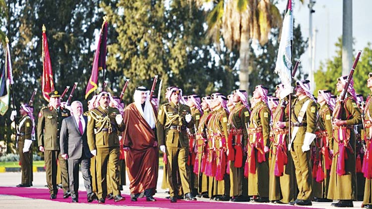 ഖത്തർ അമീറിന് ജോർഡനിൽ വൻ വരവേൽപ്