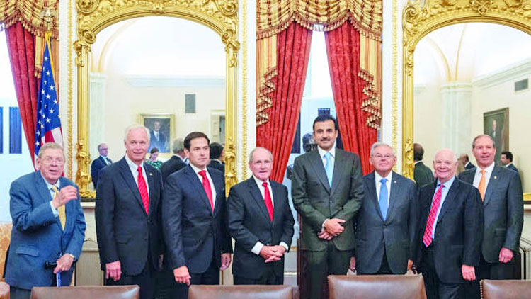 യു.​എ​സ്​ സ​ന്ദ​ർ​ശ​നം: ഉ​ന്ന​ത​രു​മാ​യി  അ​മീ​റി​െ​ൻ​റ കൂ​ടി​ക്കാ​ഴ്​​ച