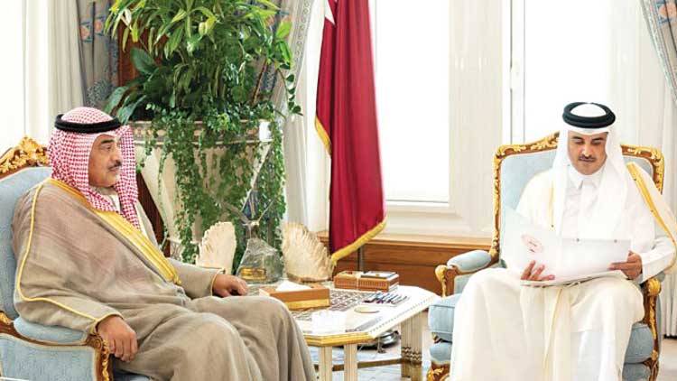 ഖത്തർ അമീറിന്​ കുവൈത്ത്​ അമീറിൻെറ സന്ദേശം