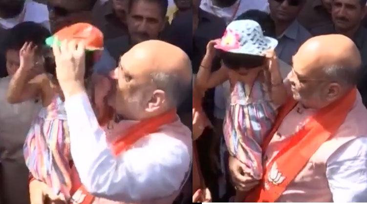 Amit-Shahs-granddaughter-refusing-to-wear-BJP-hat