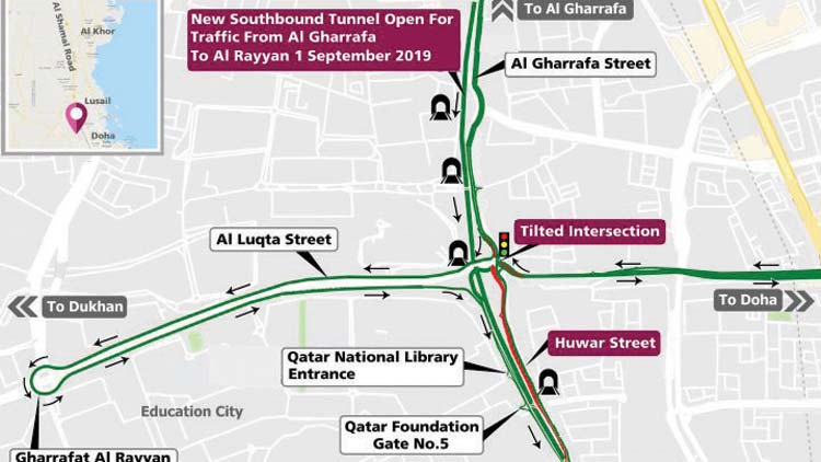 ടി​​​ല്‍റ്റെ​​​ഡ് ഇ​​​ൻ​​റ​​​ര്‍സെ​​​ക്​​ഷ​​​ന്‍  തു​​​ര​​​ങ്ക​​​പാ​​​ത തു​​റ​​ക്കും