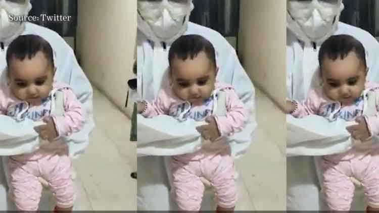 കോവിഡ്​ ഭേദമായി; ആറുമാസമായ കുഞ്ഞിനെ ഡോക്​ടർ കളിപ്പിക്കുന്ന വിഡിയോ വൈറൽ