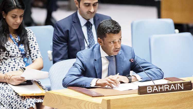പശ്​ചിമേഷ്യൻ സമാധാനം:  യു.എൻ സംവാദപരിപാടിയിൽ ബഹ്​റൈൻ പ​െങ്കടുത്തു