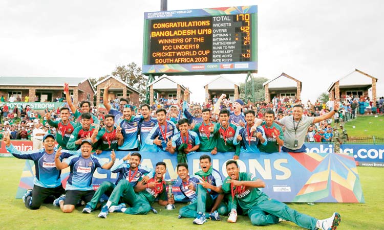 ചരിത്രമെഴുതി ബംഗ്ലാ കുട്ടിക്കടുവകൾ ലോക കപ്പ്​ ജേതാക്കൾ