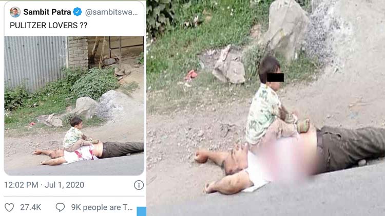 സോപാർ സംഭവം: കരളലിയിപ്പിക്കുന്ന ചിത്രത്തെ ട്രോളി ബി.ജെ.പി നേതാവ്