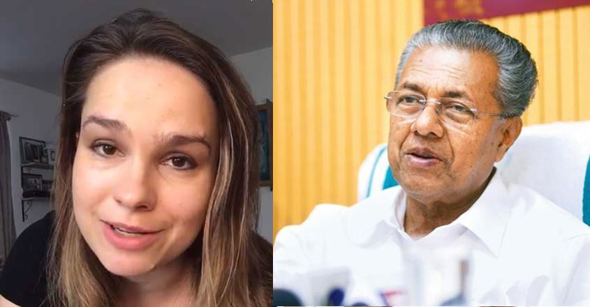 കേരളത്തെ സഹായിക്കാൻ ലാത്വിയൻ യുവതിയുടെ സഹോദരിയും; നന്ദിയറിയിച്ച് പിണറായി