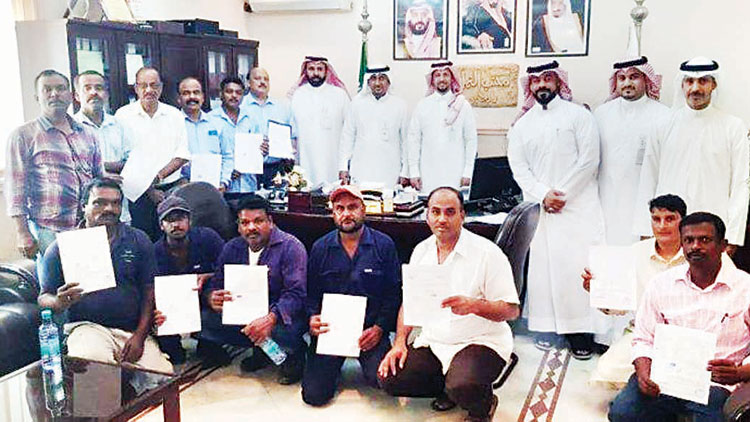 ഇ​ന്ത്യ​ക്കാ​രടക്കം 134 പേരുടെ തൊ​ഴി​ൽ പ്ര​ശ്​​ന​ങ്ങ​ൾ​ക്ക്​ പ​രി​ഹാ​രം