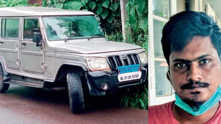 കെ.എസ്.ആർ.ടി.സിയുടെ  വാഹനം മോഷ്​ടിച്ചു; പ്രതി കൊളത്തൂരിൽ പിടിയിൽ