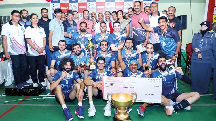 ജി​മ്മി ജോ​ർ​ജ് സ​മാ​ര​ക വോ​ളി​ബാ​ൾ:  എ​ൻ.​എം.​സി ഹെ​ൽ​ത്ത് കെ​യ​ർ ജേ​താ​ക്ക​ൾ