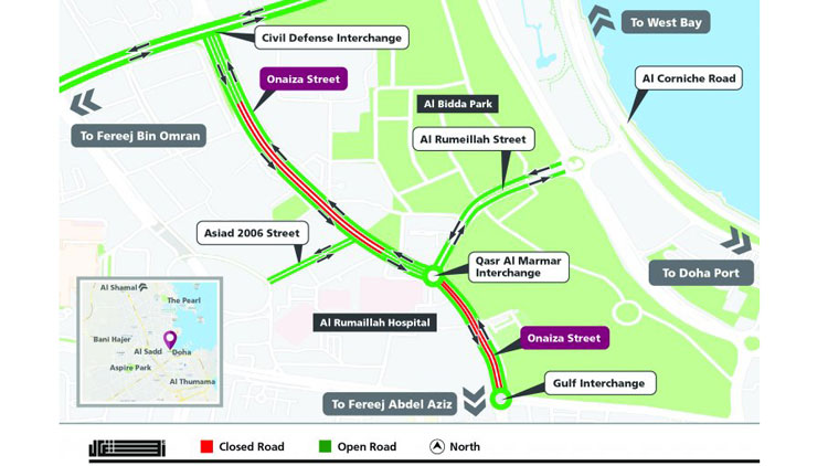 ഒ​​നൈ​​സ സ്​ട്രീ​​റ്റി​​ൽ ഗ​​താ​​ഗ​​ത നി​​യ​​ന്ത്ര​​ണം