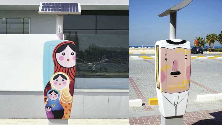 ദുബൈ നഗരത്തിലെ പാർക്കിങ്​ മെഷീനുകൾ ഇനി സൗന്ദര്യച്ചെപ്പ്