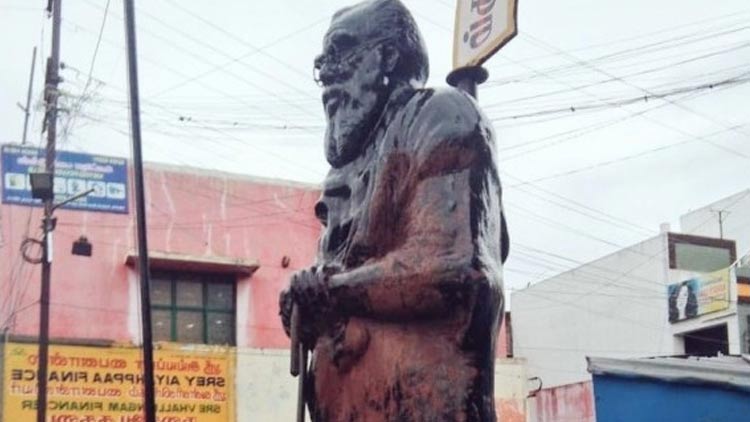 പെരിയാർ പ്രതിമ​ കാവിപൂശി; ഭാരത്​സേന പ്രവർത്തകൻ പിടിയിൽ