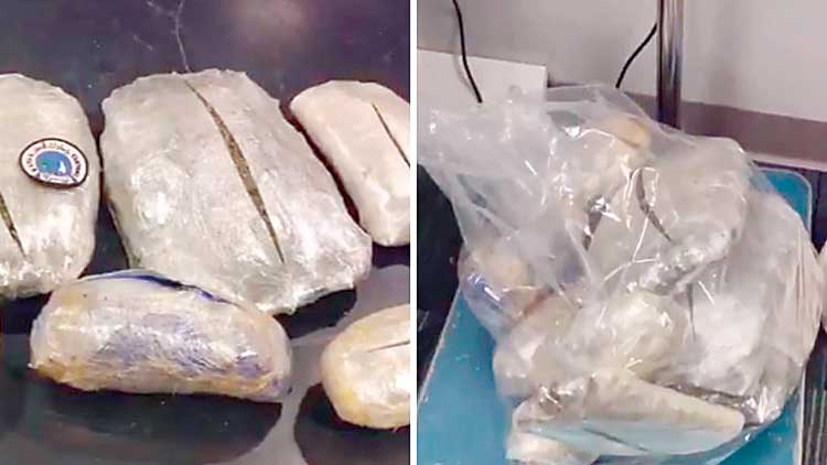 ഹ​മ​ദ് വി​മാ​ന​ത്താ​വ​ള​ത്തി​ൽ  ല​ഹ​രി ഉ​ൽ​പ​ന്ന​ങ്ങ​ൾ  പി​ടി​കൂ​ടി