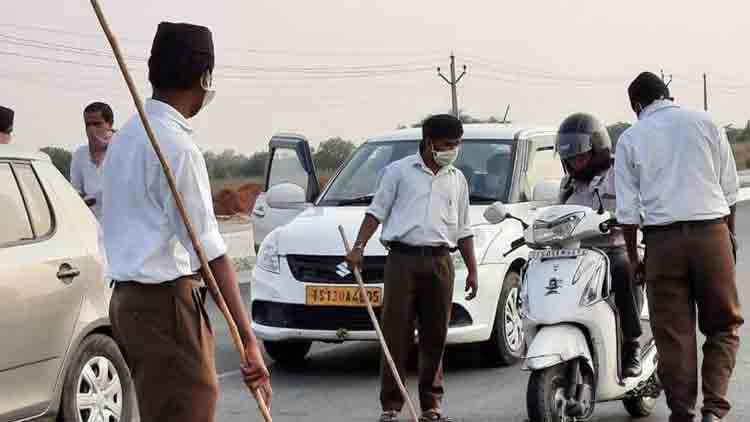 ചെക്​പോസ്​റ്റിൽ പരിശോധനക്ക്​ ആർ.എസ്​.എസുകാർ; തെലങ്കാനയിൽ വിവാദം
