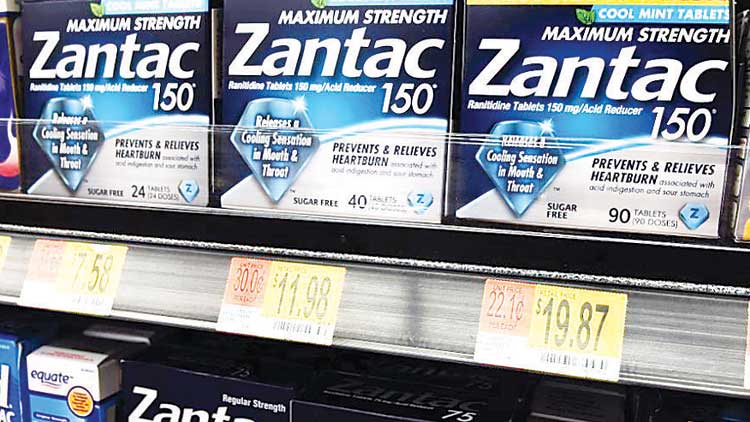 റാ​നി​റ്റി​ഡി​ന്‍ ചേ​രു​വ​ക​ൾ അ​ട​ങ്ങി‍യ  മ​രു​ന്നു​ക​ൾ നി​രോ​ധി​ച്ചു