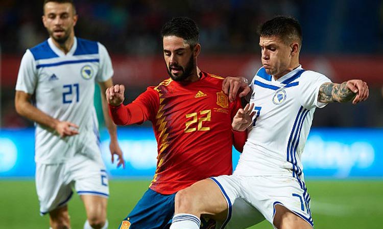 സൗഹൃദ മത്സരം: ബോസ്​നിയക്കെതിരെ സ്​പെയ്​നിന്​ നിറം മങ്ങിയ ജയം