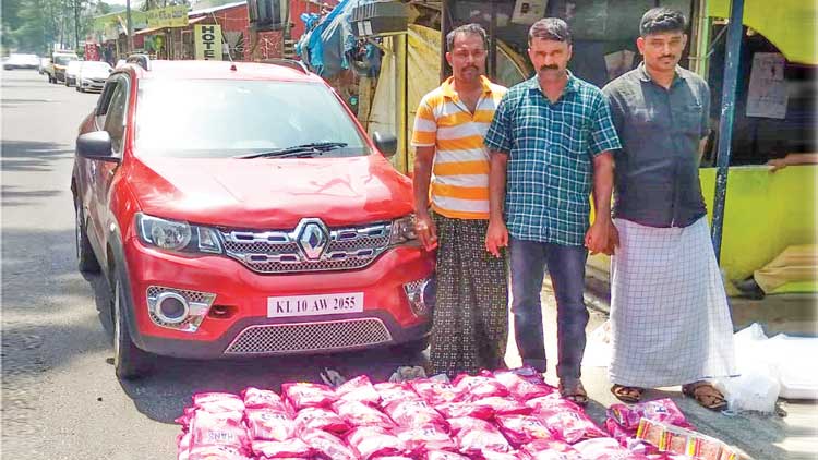 മു​ത്ത​ങ്ങ​യി​ല്‍ 110 കി​ലോ ഹാ​ൻ​സ് പി​ടി​കൂ​ടി; മൂ​ന്നു​പേ​ര്‍ അ​റ​സ്​​റ്റി​ൽ