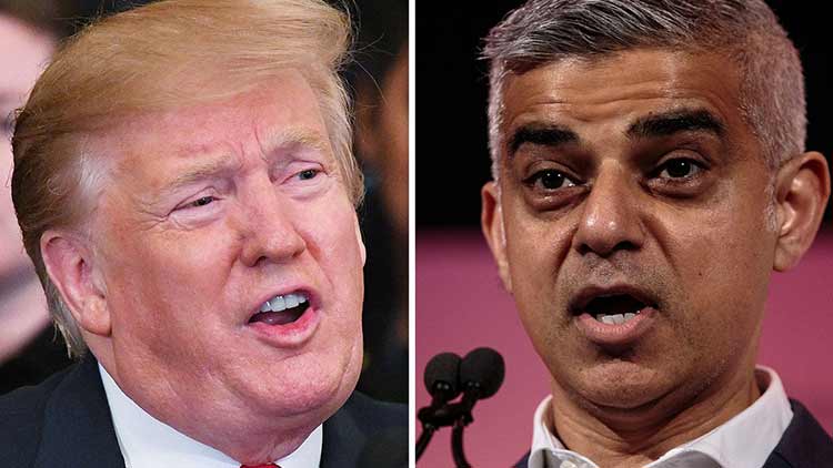 ലണ്ടൻ മേയർ സാദിഖ്​ ഖാൻ ദുരന്തമെന്ന്​ ട്രംപ്​