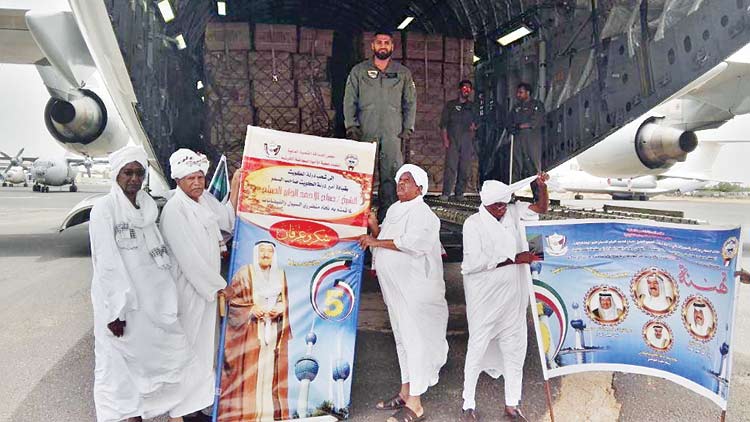 അ​വ​ശ്യ​വ​സ്തു​ക്ക​ളു​മാ​യി മൂ​ന്നാ​മ​ത്തെ കുവൈത്ത്​ വി​മാ​നം സു​ഡാ​നി​ലെ​ത്തി
