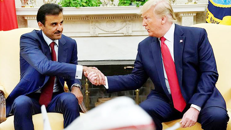 സൗ​ഹൃ​ദ​വ​ഴി​യി​ൽ പു​ത്ത​ൻ അ​ധ്യാ​യ​മാ​യി  അ​മീ​ർ–ട്രം​പ്​ കൂ​ടി​ക്കാ​ഴ്​​ച