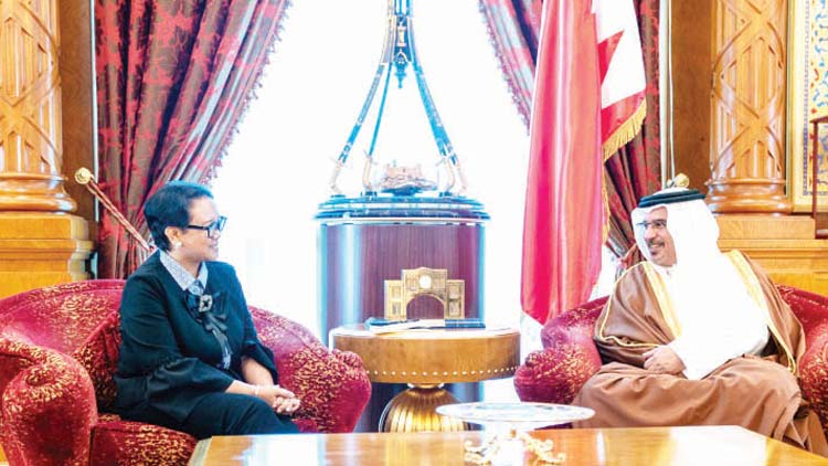 കിരീടാവകാശിയെ ഇന്തോനേഷ്യൻ വിദേശകാര്യമന്ത്രി സന്ദർശിച്ചു