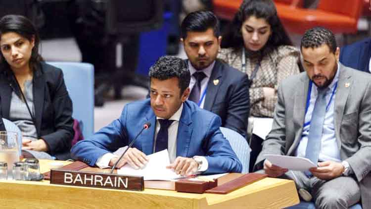 യു.​എ​ന്‍ സു​ര​ക്ഷ കൗ​ണ്‍സി​ല്‍ ച​ര്‍ച്ച​യി​ല്‍  ബ​ഹ്റൈ​ന്‍ പ​ങ്കെ​ടു​ത്തു