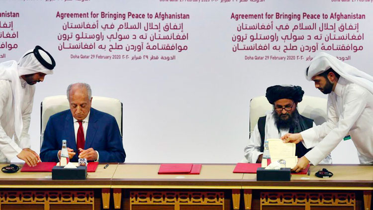 യു.​എ​സ്-​താ​ലി​ബാ​ൻ സ​മാ​ധാ​ന ക​രാ​റി​ന് കാ​ർ​മി​ക​ത്വം വ​ഹി​ച്ച് ഖ​ത്ത​ർ