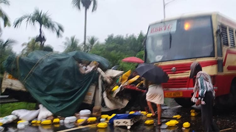 കെ.എസ്.ആർ.ടി.സിയും ലോറിയും കൂട്ടിയിടിച്ചു; ഒരു മരണം